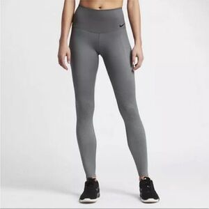 Nike Women Zonal Strength- Full Length- Silver/Gray Ombrè  Leggings - Size XS